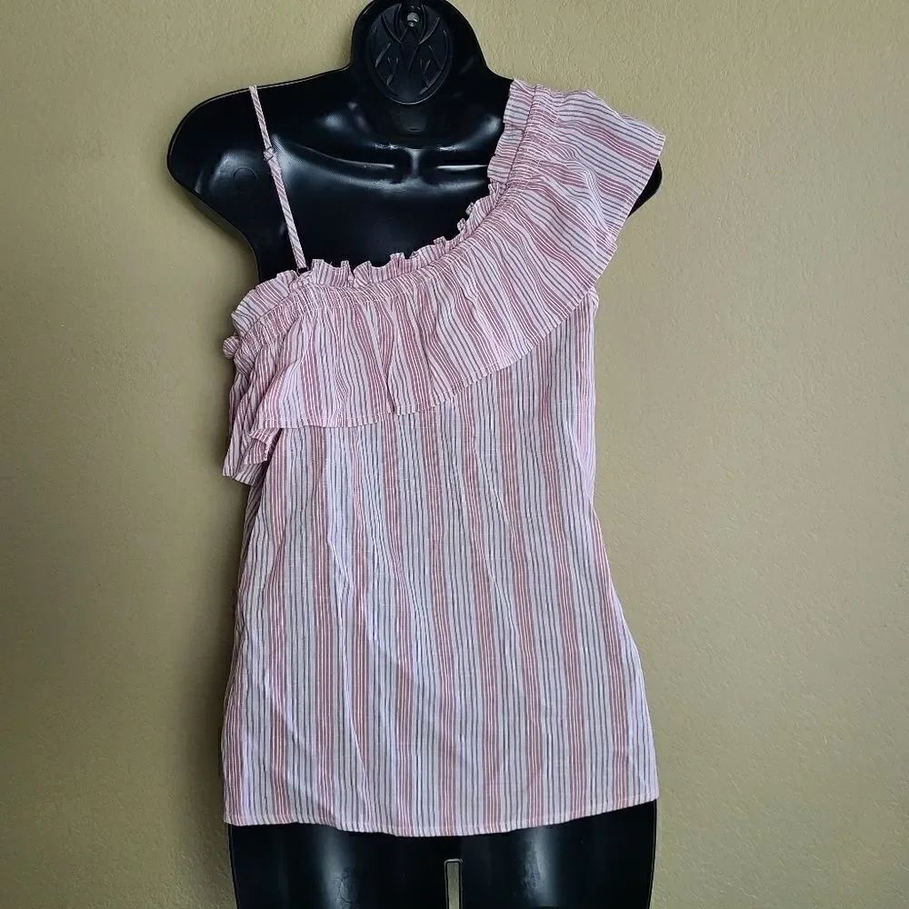 Sweet Wanderer Striped One Shoulder Top - Picture 4 of 8